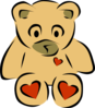 Teddy Bear With Hearts Clip Art